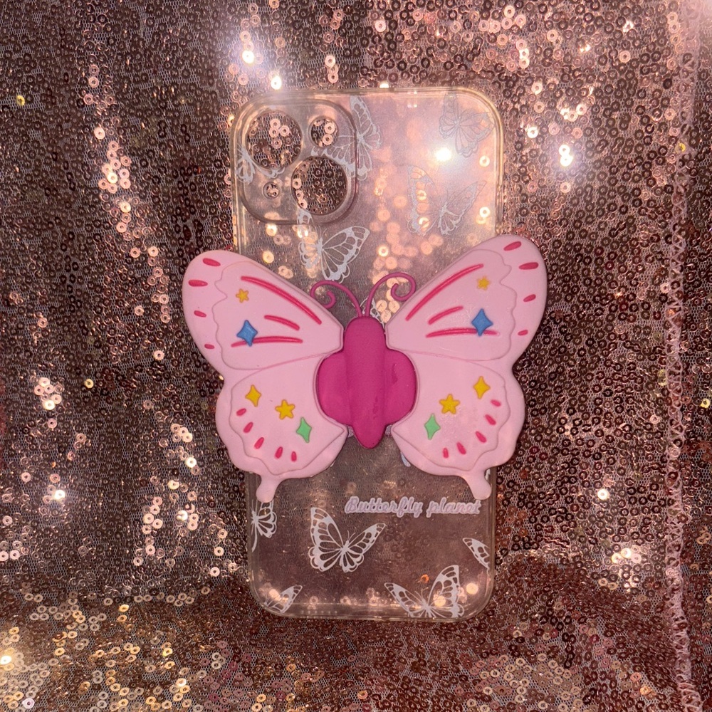 Pink Butterfly 14plus Phone Case